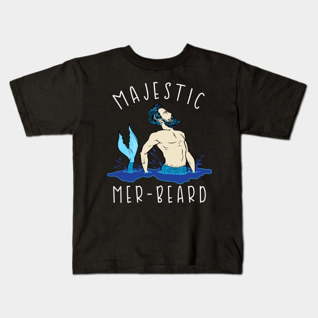 Majestic Mer-Beard Kids T-Shirt by GreenCowLand